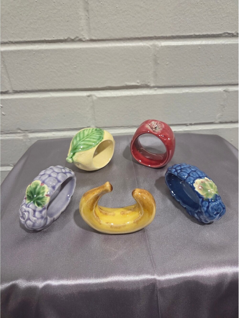 Fruit Napkin Ring Holders Set of 5